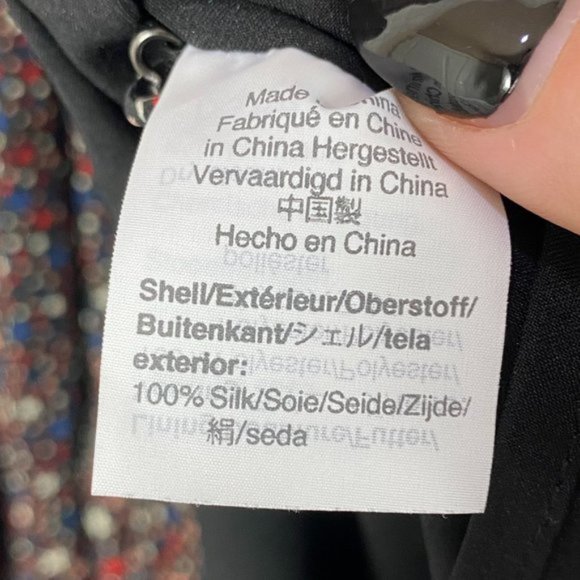 Madewell Balsam Tie-Neck Dress in Starry Night Black Long Sleeve 100% Silk - Picture 5 of 7